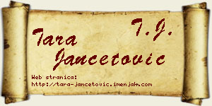 Tara Jančetović vizit kartica